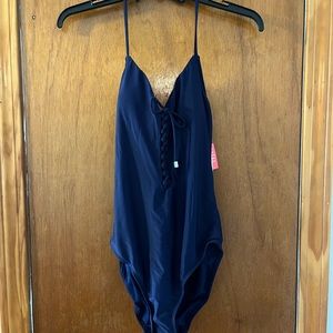NWT Navy Blue one piece bathing suit from Uncommon Sense Medium